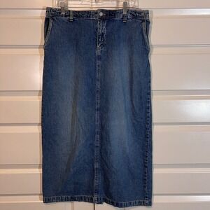 Old Navy Vintage Y2K Blue Denim Maxi Skirt, Women's Size 14